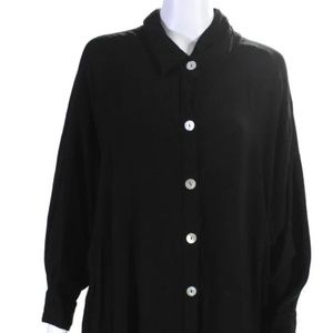 Electric & Rose Womens Oversize Jersey Mini Shirt Dress Black Size XS/Small